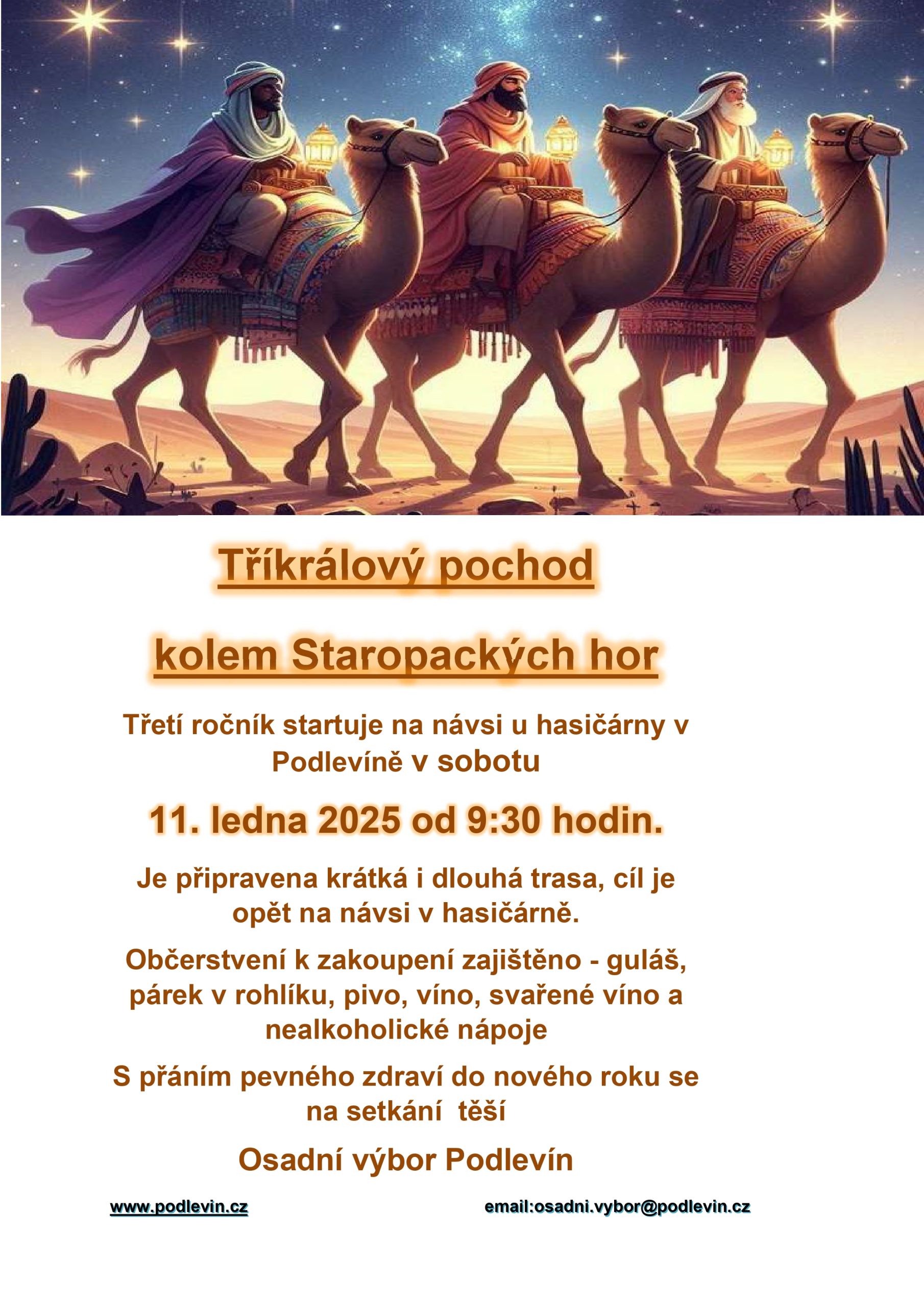 Tříkrálový výšlap okolo staropackých hor